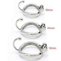 Constraint Portable Male Ware, Public Stealth Lock for Happy Flirting, Hollow Cage with Anti-Off Ring Pressure-Resistant Device HAIWEHAO (Size : Ring 45mm)