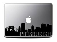 Pittsburgh Skyline (13 inch) Black Macbook Decal #3 - Laptop Decal