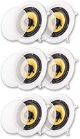 Acoustic Audio HD-6 in Ceiling 6.5" Speakers Home Theater Surround Sound 3 Pair Pack