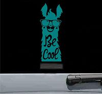 Be cool llama Vinyl Decal Sticker (TEAL)