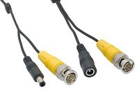 Cable Leader 100ft Video & Power Security Camera Cable, BNC M/M and DC M/F, 28 AWG, Black