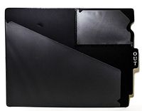 PACK OF 25 CENTER TAB VINYL OUTGUIDES, (PACK OF 25) LETTER SIZE 9-1/2" x 12-7/8" OVERALL. TWO POCKETS (BLACK)