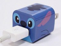Disney Apple iPhone 5W Power Adapter Skin Sticker Decoration Wrap - Sticker Only Not Include USB (Stitch)