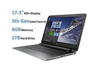 HP Pavilion 17.3-inch HD+ Display Laptop (5th Gen Intel Core i5-5200u Processor, 6GB DDR3L RAM, 1TB HDD, Windows 10), Natural Silver