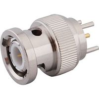 BNC Plug with Male Center Pin in RF Connector PCB Mount with Post Terminal 4 Studs High Quality Ships From USA