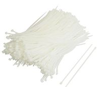 Liroyal 8" Plastic Cable Zip Ties 500-Pack (White)