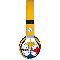 Skinit Decal Audio Skin for Beats Solo 2 Wired - Officially Licensed NFL Pittsburgh Steelers Large Logo Design