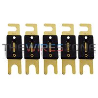 Gold Plated 250 Amp ANL Fuse Inline Wafer for Car Audio (5/Pack)