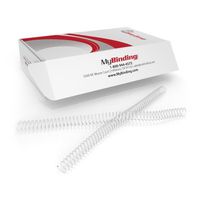 13mm White 4:1 Pitch Spiral Binding Coil - 100pk MyBinding P101-13-12 White