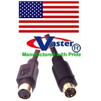 SuperEcable - 25 Ft S Video Extension Cable - Mini Din 4 PIN Male to Female - S-Video Cable Cord for HDTV LCD Plasma DVD and DV