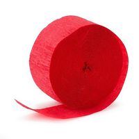 4 Rolls Red Crepe Paper Streamers 290 ft Total-Made in USA