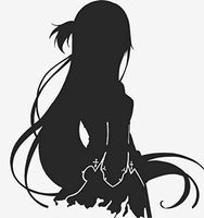 Anime Sword Art Online Asuna v2, White, 6 Inch, Die Cut Vinyl Decal, For Windows, Cars, Trucks, Toolbox, Laptops, Macbook-virtually Any Hard Smooth Surface