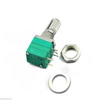 5Pcs B10K Audio Amplifier Sealed Potentiometer 15mm Shaft 5 pins with Switch