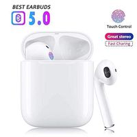 Wireless Earbuds Bluetooth 5.0 Headsets Bluetooth Headphones TWS Stereo Waterproof Built-in Mic Headset Premium Sound with Deep Bass for Apple of airpods and Airpod Sports Earphone Wireless Earbuds