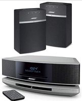 Bose Wave SoundTouch IV - Platinum Silver & SoundTouch 10 x 2 Starter Pack - Black Bundle Multiroom Wi-Fi Music Systems