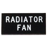 K4 Engraved"RADIATOR FAN" Toggle Switch Identification Dash Tag