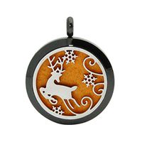 iLH® Clearance Deals Aromatherapy Necklace ZYooh Vintage Locket Essential Oil diffuser Necklace Fragrance Jewelry Gift by ZYooh(Christmas Deer) (Mat)