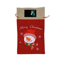 VAbBUQBWUQ Fashion Picture Element Santa Clause Drawstring Candy Goody Toy Gift Stocking Bag Holiday Wrapping Party Favors Presents Decorations