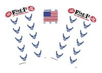Made in The USA! 2 Packs of Flag-It Air Force Logo Stickers, 100 Sticker Decals