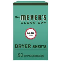 Mrs. Meyer's Clean Day Dryer Sheets, 80Count (Basil, Pack of 6)