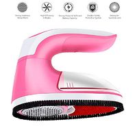 Electric Rechargeable & Replaceable Battery Operated Lint Pills Balls Bobbles Remover Fuzz Fabric Shaver Defuzzer Within Brushes for Sweater Knitwear Carpet Blankets Shaving Rolling Brushing. (Pink)