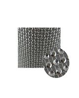 Glittering Faux Diamond Dazzling Faux Rhinestone Mesh Ribbon Wrap for Arts and Crafts Decorations and Cake Decorations, 1 Strip 4-1/2 Inch x 3 Feet - Silver