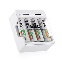 EBL Smart USB AA AAA Battery Charger and 4 Packs Ni-MH 2800mAh AA Rechargeable Batteries