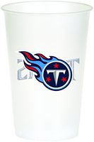 Creative Converting Officially Licensed NFL Printed Plastic Cups, 8-Count, 20-Ounce, Tennessee Titans