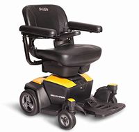 New GO CHAIR Pride Mobility Travel Electric Powerchair + 18AH batteries upgrade (Citrine Yellow)