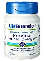 Life Extension Provinal Purified Omega-7, 30 Softgel 210 mg(Pack of 2)