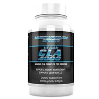 Vegan Cla 4000mg Highest Potency Supports Weight Management, Lean Muscle 120 Vegetable Softgels