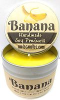 Banana - 4oz All Natural Hand Made Tin Soy Candle, Take It Any Where