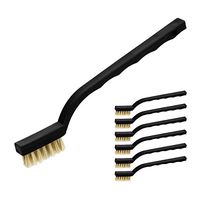 6-Piece 7" Genuine Natural Boar's Hair Brush - Gentle Non-Scratch Cleaning