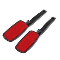 OUNONA 2PCS Rotatable Static Clothes Lint Dust Pets Hair Remover Cleaner Brush Easy Clean Tool (Black)