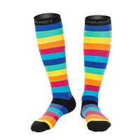 MANZI Compression Socks for Men & Women, 20-25 mmHg for Running,Athletic,Nurses,Pregnancy and Travel 1 Pack