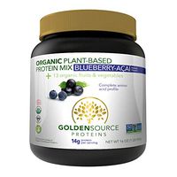 GoldenSource Proteins Organic Plant-Based Protein, Blueberries Acai, 1 Pound