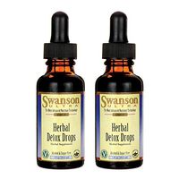 Swanson Dr. Barbara Hendel's Herbal Detox Drops (Alcohol/Sugar-Free) 1 fl Ounce (29.6 ml) Liquid (2 Pack)