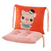 Kylin Express Indoor Soft Home/Office Squared Cartoon Separable Seat Breathable Chair Cushion with Backrest, W07