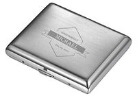 Personalized Groomsman Visol Guard Brushed Metal Cigarette Case - Free Engraving
