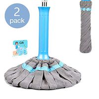 Microfiber Twist Mop, Self- Wringing Household Dust Mops with Stainless Steel Handle for Floor Cleaning (Mop Head)