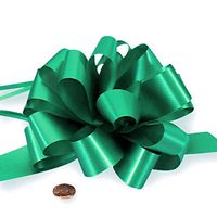 Emerald Green Pull String Bow 5" | Quantity: 50 Width 1 1/4"