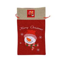 VAbBUQBWUQ Red Raccoon Eating Noodles Santa Clause Drawstring Candy Goody Toy Gift Stocking Bag Holiday Wrapping Party Favors Presents Decorations