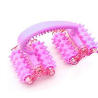 Taimot Plastic Manual Round Handle 4 Wheels Muscle Massage Roller Massager Cellulite Roller for Legs Arms Back Muscle Pain Relief and Muscle Relaxation