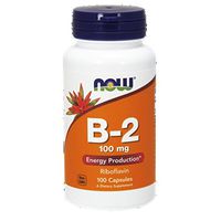 NOW  Vitamin B-2 (riboflavin) 100mg, 100 Capsules (Pack of 3)