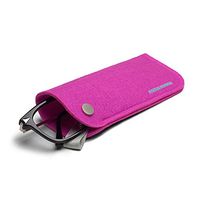 Portable Glasses Pouch Case Cleaning and Storage Pouch Bags-Rose Red