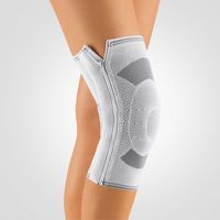 BORT Select GenuZip® Knee Brace 114390 Breathable Knit Compression Relieve Pain Swelling Arthritis ACL Injury, Miniscus Tear Made in Germany (Medium, Left, Silver)