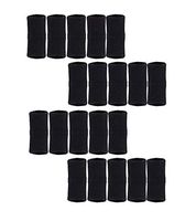 Finger Sleeves 20PCS, Professional Nylon Fingerstall Finger Protective Cover for Basketball, Volleyball, Tennis, Badminton,Boating and More. (Black)