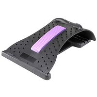 Multi-Function Back Stretchering Massager Magic Lumbar&Neck Support Device Spinal Relaxation Chiropractic Pain Relief Fitness Equipment,blackpurple