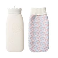 Warm Water Bag,Classic Rubber Hot Water Bottle with Knit Cover#C