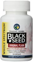 Amazing Herbs Black Seed Original Plain 475mg - 100 Vegetarian capsules (Packaging May vary)